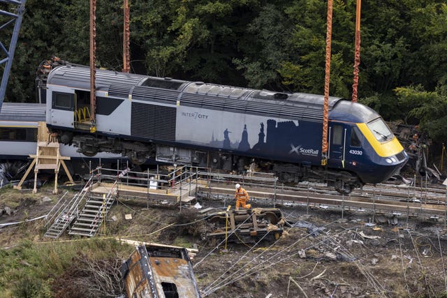 Train derailed at Stonehaven