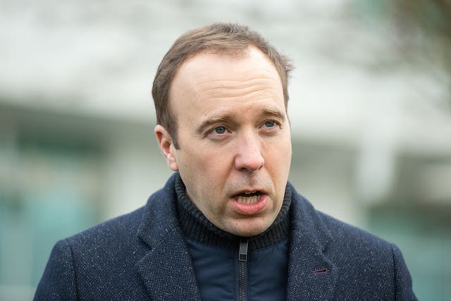 Health Secretary Matt Hancock