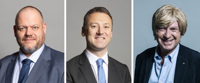 Mark Jenkinson, left to right, Brendan Clarke-Smith and Sir Michael Fabricant
