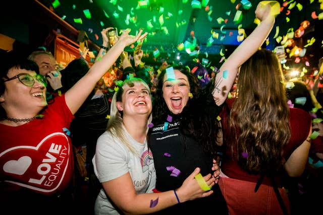People celebrate law changes in Northern Ireland