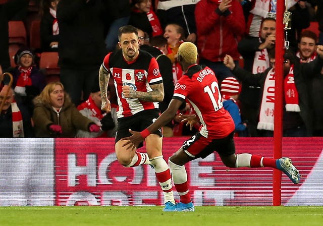 Danny Ings celebrates scoring for Southampton