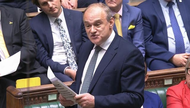Sir Ed Davey speaking at Prime Minister’s Questions