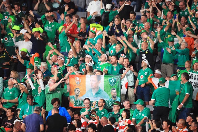 Ireland had great support in their quarter-final against New Zealand but plunged to a 44-16 defeat.