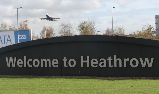 A Heathrow Airport sign 