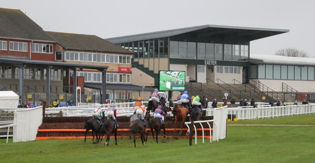 Exeter is one of few racecourses fans are permitted to attend 