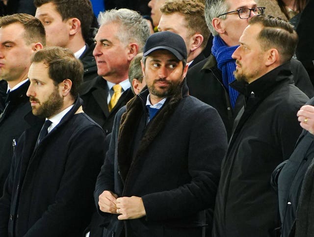 777 Partners and its co-founder Josh Wander, centre, is still involved in a protracted effort to take over at Everton