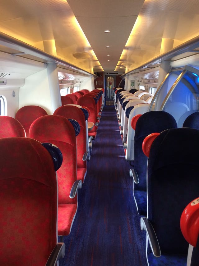 Empty train on West Coast mainline