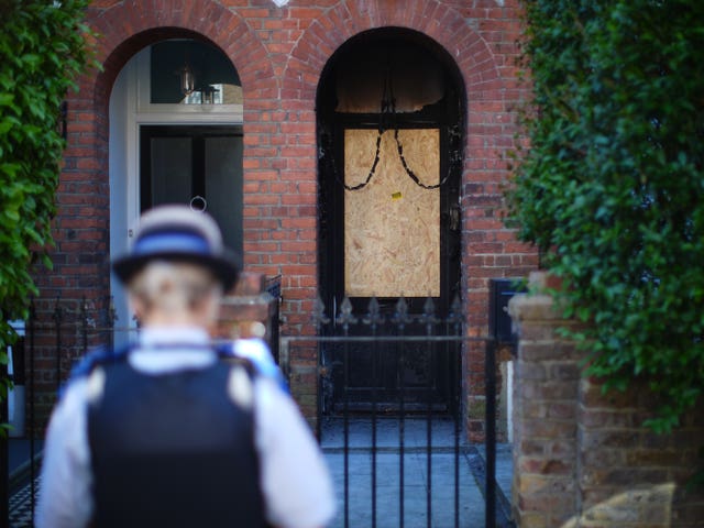 A view of the entrance to Sir Keir Starmer’s house in Kentish Town, north London