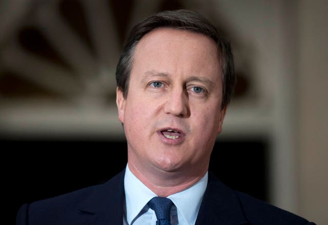 Former prime minister David Cameron