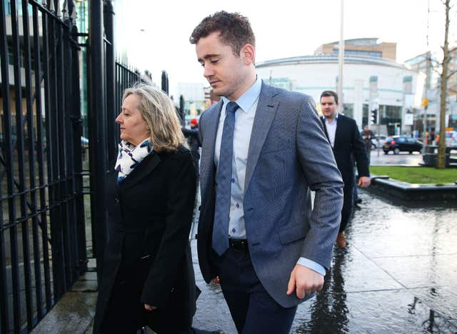 Paddy Jackson arrives at Belfast Crown Court (Brian Lawless/PA)