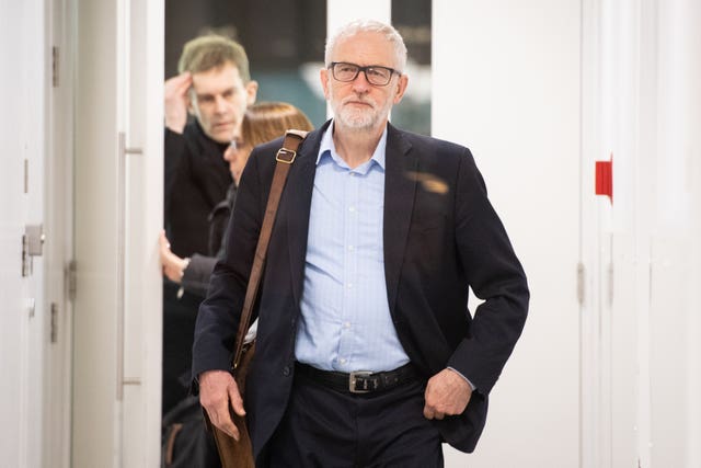 Jeremy Corbyn leaves the Labour Party offices in Westminster after a meeting of the party’s National Executive Committee