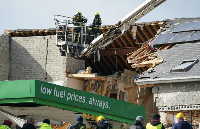 Explosion at Donegal service station