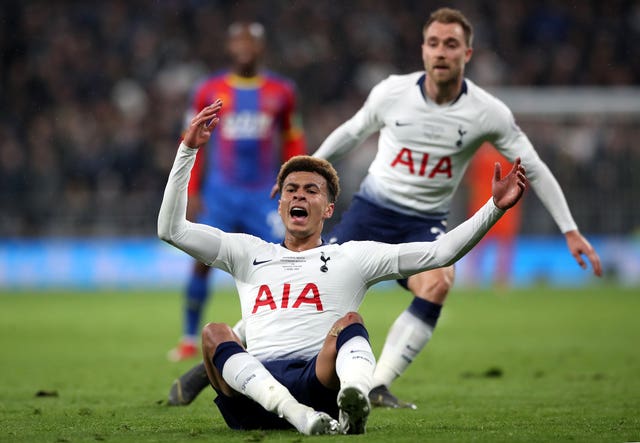 Dele Alli was the first player to be cautioned at the Tottenham Hotspur Stadium