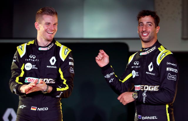 Daniel Ricciardo (right) finished sixth and Nico Hulkenberg (left) 10th