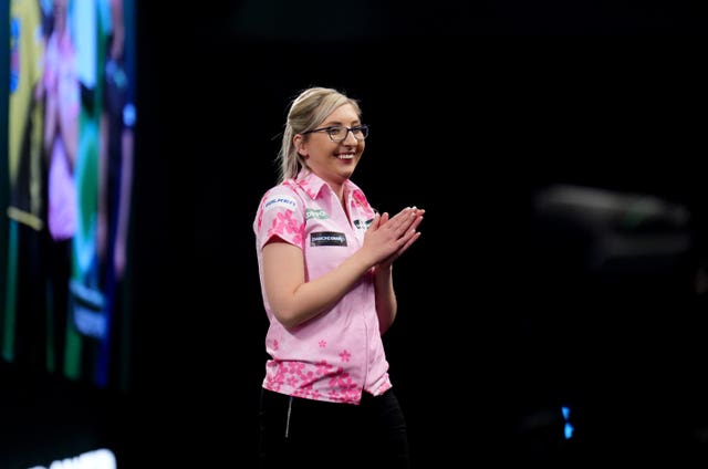 Fallon Sherrock on stage