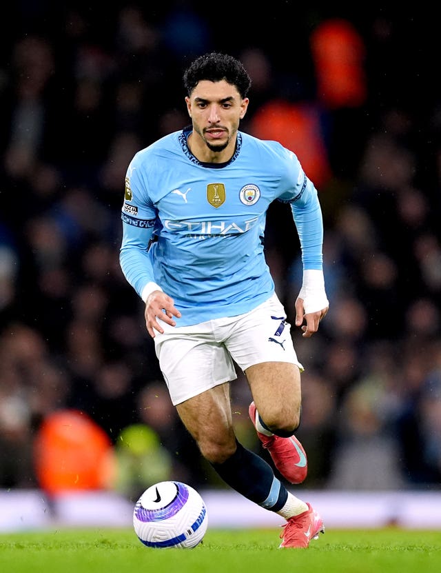 Omar Marmoush on the ball for Manchester City