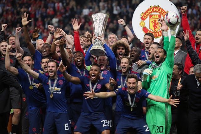Rooney lifted the Europa League in his last match as a United player in 2017