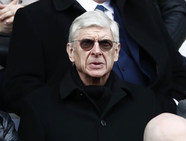 Arsene Wenger watches from the stands