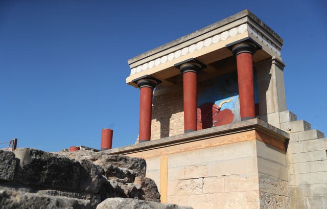The Bronze Age archaeological site of Knossos in Crete.