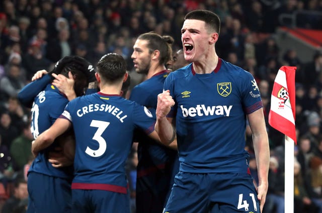 West Ham's players had plenty to cheer