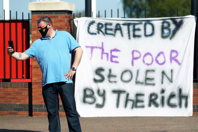 A sign outside Old Trafford