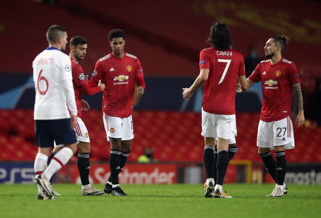 Marcus Rashford scored in Manchester United's 3-1 loss to PSG