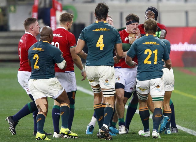The Lions and South Africa fought out a stormy second Test