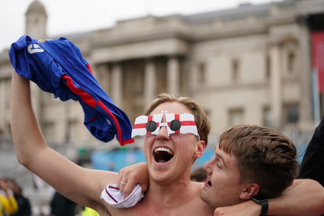 Fans watch England v Germany