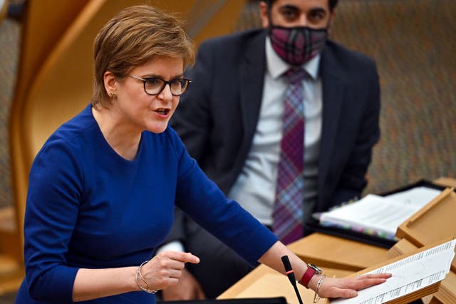 Nicola Sturgeon in Holyrood