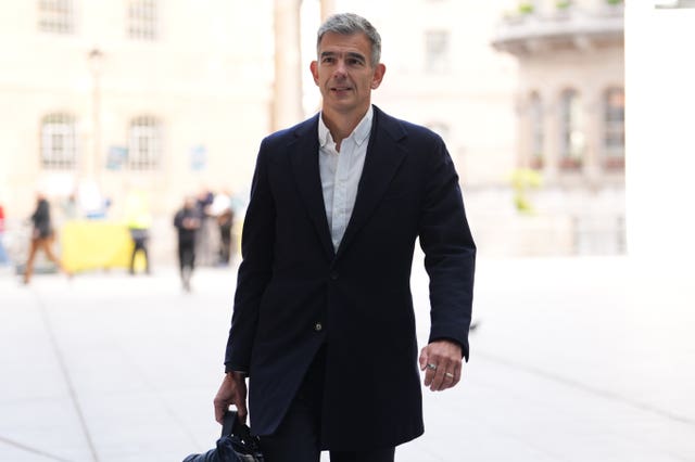 Matt Brittin, the new BBC director-general, arriving for his first day of work at BBC Broadcasting House in London