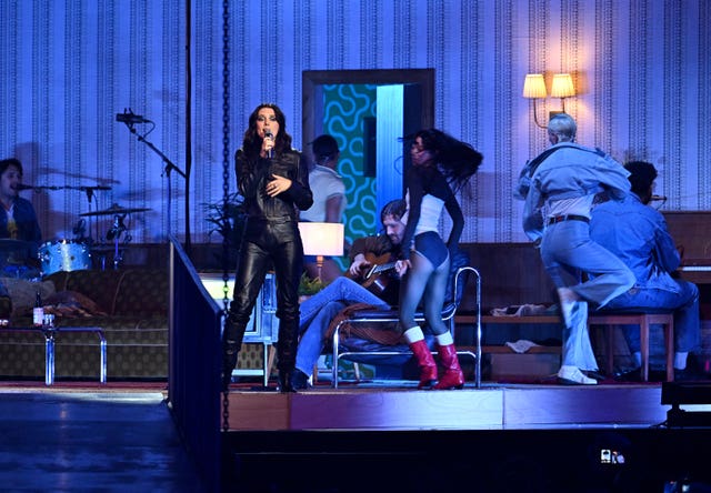 Wolf Alice performing during the Brit Awards 2026 at Co-op Live