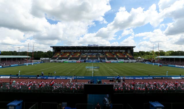 A general view of Allianz Park in London, the home of Saracens 