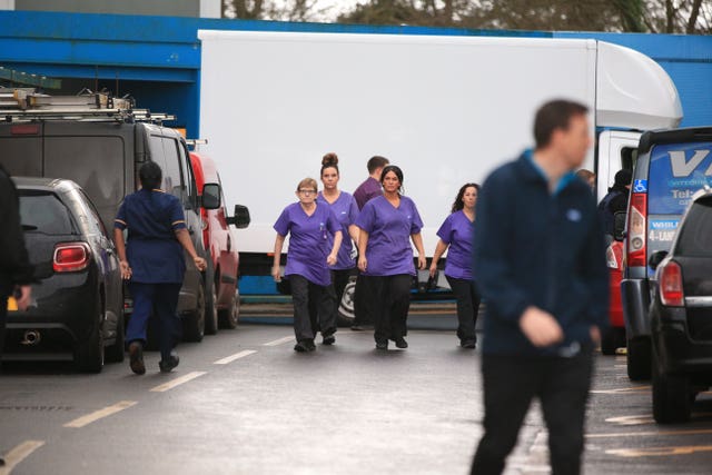 Staff at Arrowe Park Hospital