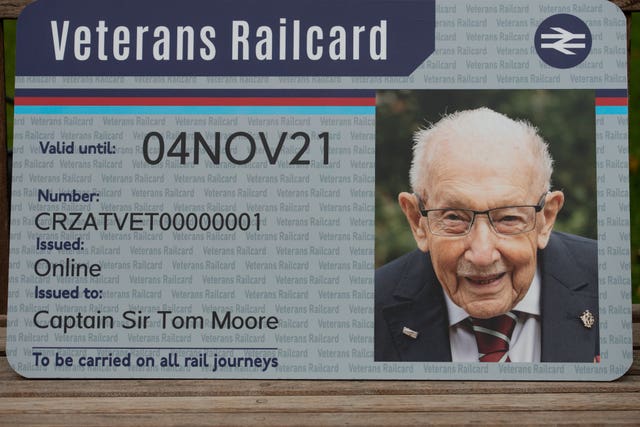 Captain Sir Tom Moore’s veterans railcard