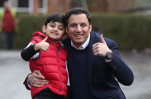 Anas Sarwar with his son
