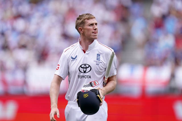 England's Zak Crawley walks off after being dismissed in the first Ashes Test.