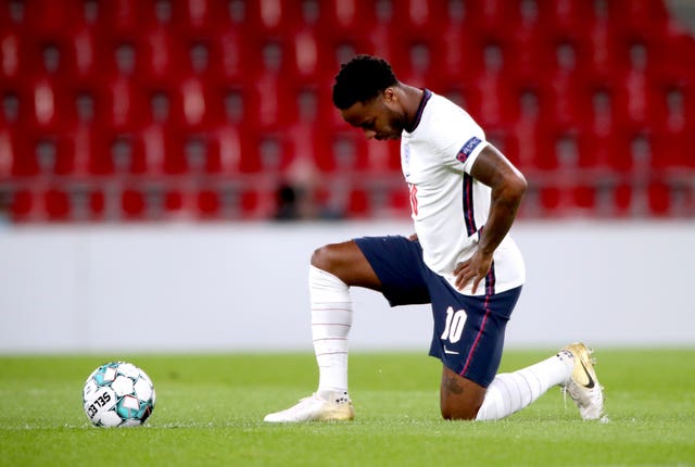 England's players took the knee before kick-off during the last round of international matches.