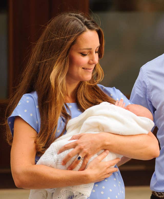 Kate with newborn Prince George