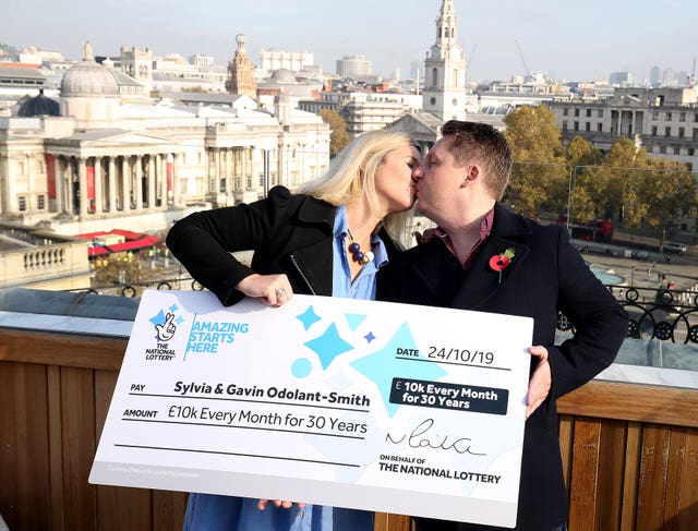 Gavin and Sylvia Odolant-Smith celebrate their win