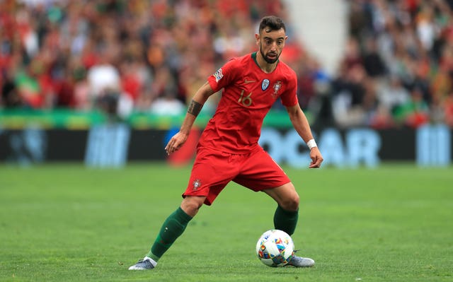 Bruno Fernandes in action for Portugal against Switzerland