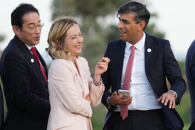 Prime Minister Rishi Sunak and Italian Prime Minister Giorgia Meloni