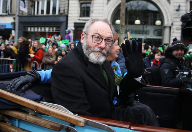 Game Of Thrones actor Liam Cunningham led the celebrations (Brian Lawless/PA)