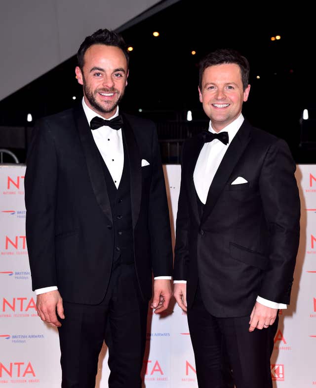 Anthony McPartlin with Declan Donnelly (Matt Crossick/PA)