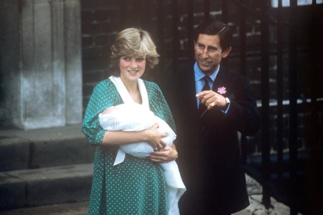 The Prince and Princess of Wales leaving the Lindo Wing, at St. Mary's Hospital with their first born, Prince William (PA)