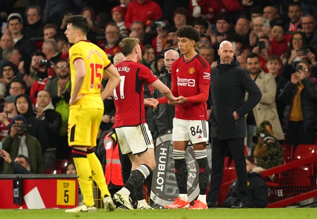 Erik ten Hag gave Ethan Wheatley his Manchester United debut in April 2024