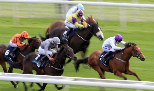 Charming Kid (purple hat) won on his debut at York last year