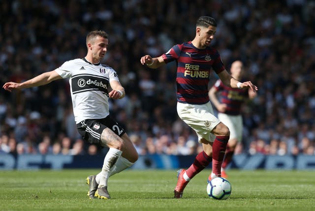 Ayoze Perez, right, put Newcastle ahead at Fulham 