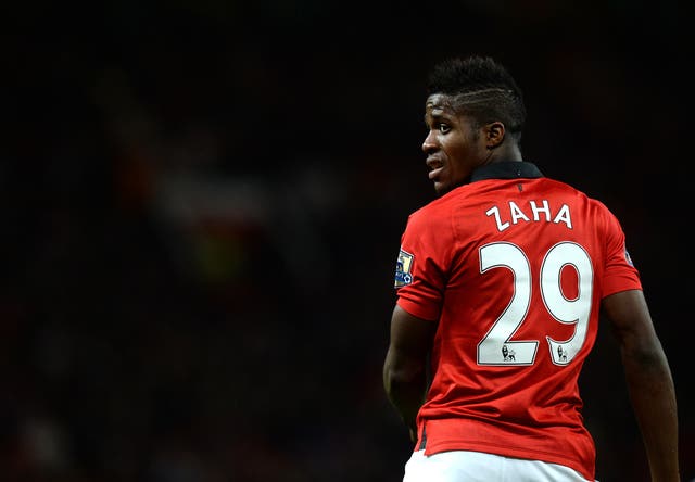 Wilfried Zaha was limited to just two Premier League appearances at Manchester United