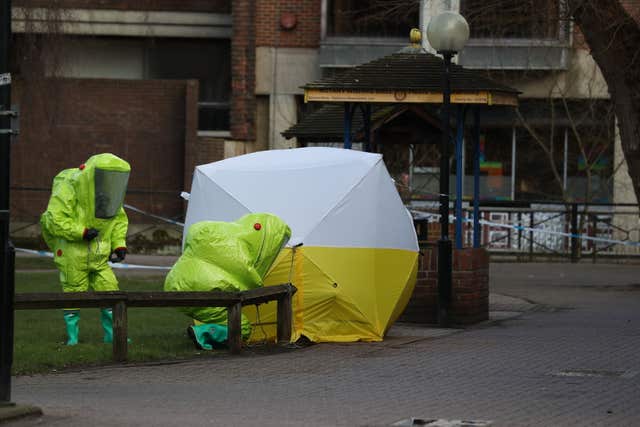 Investigators in Salisbury