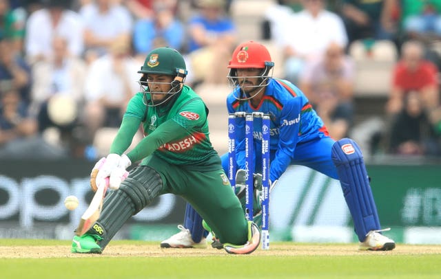 Mushfiqur Rahim, left, top-scored for Bangladesh (Adam Davy/PA)